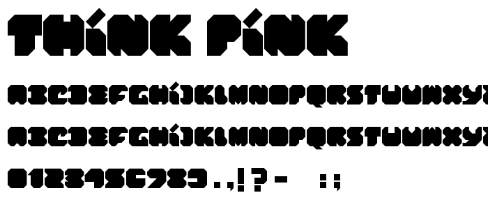 Think Pink font
